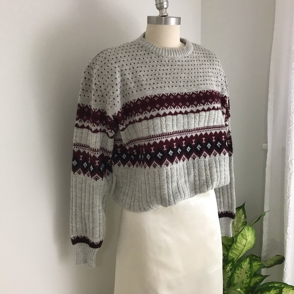 True Vintage Chunky Cable Knit Crew Neck Sweater - Picture 2 of 8